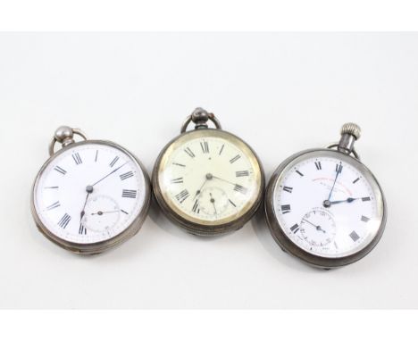 Vintage Mixed Purity Silver Pocket Watches Hand-Wind / Key-Wind UNTESTED     408023