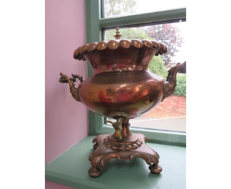Vintage Brass Samovar which measures approx 15 inches tall. See photos. 