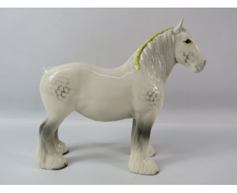 Beswick Dapple grey shire mare model no 818, 8 1/4" tall &amp; 9 1/4" long.