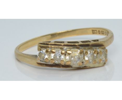 A 9ct gold ring set with paste, 1.4g, size L/M&nbsp;
