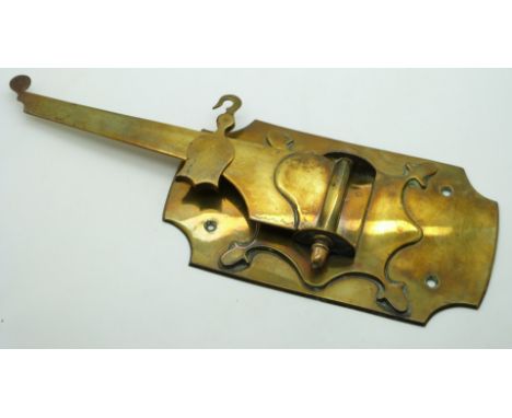 18th or 19thC brass reading lamp bracket, length 37cm