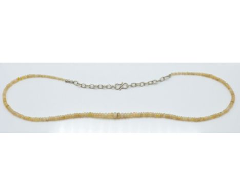 A beaded Ethiopian opal necklace