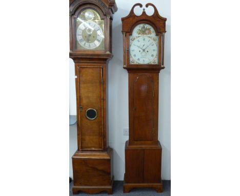 I H Barker, Sodbury early 19thC longcase clock, with 31cm painted Roman dial, the spandrel corners decorated with shells, nes