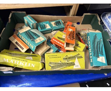 Quantity of Marklin model railway track and accessories