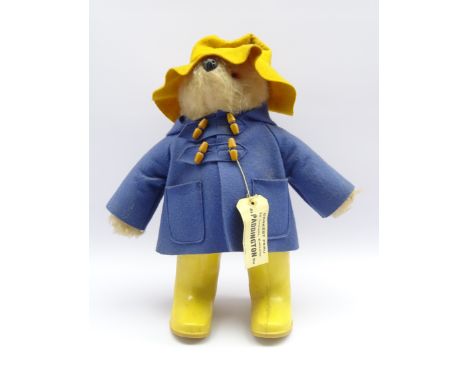 Gabrielle Designs Paddington Bear with blue jacket, yellow hat and boots with 'Darkest Peru' Ticket, H50cm  Condition Report 