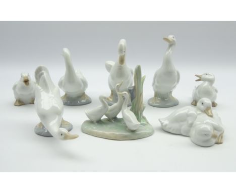 Eight Nao porcelain ducks, seven boxed (8) Condition Report & Further Details Click here for further images, condition, aucti