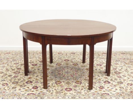 Pair Georgian mahogany D-end console tables, on square moulded supports, 132cm x 64cm, H71cm Condition Report & Further Detai