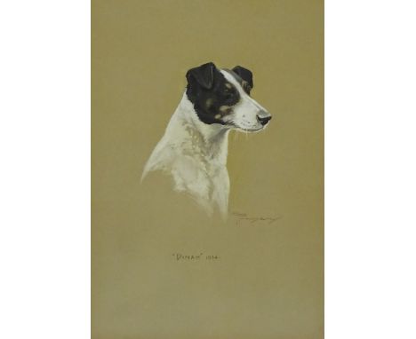 * Paulden (British 20th century): 'Dinah' - Portrait of a Jack Russsell, watercolour signed and dated 1934 and Portrait of a 