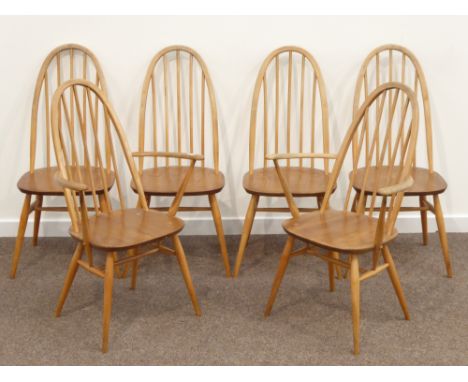 Set six (4+2) Ercol 'Windsor' stick and hoop back dining chairs Condition Report & Further Details Click here for further ima