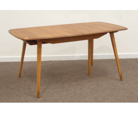 Ercol 'Windsor' light elm rectangular extending dining table, 153cm x 83cm, H71cm (closed) Condition Report & Further Details