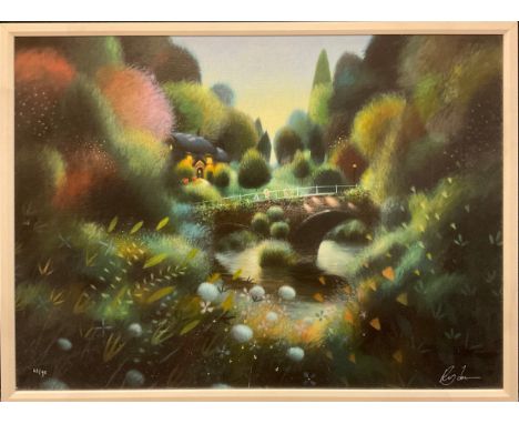 Ryder, after, by Washington Green Fine Art, ‘Pooh Sticks’, limited edition print on canvas, number 53/95, 55.5cm x 76cm, with