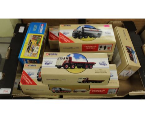 Box of Corgi model wagons, various, including numbers 97366, 97971, 09802, 97162, 96992, 97372