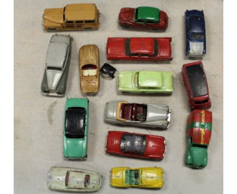 Dinky VW Karmann Ghia, Dinky Hillman Minx, Dinky Jaguar E type, Corgi Ford Consul 315 Classic, Dinky 194 Bentley S2, Dinky Tr