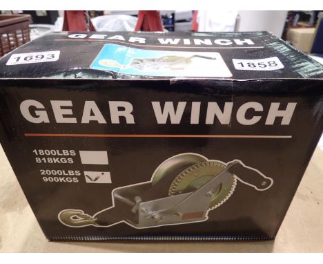 2000lb manual gear winch, unused. Not available for in-house P&amp;P 