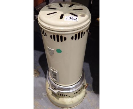 Vintage paraffin heater. Not available for in-house P&amp;P 