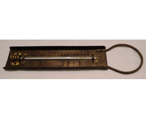 Vintage brass baking thermometer, H: 36 mm. P&amp;P Group 1 (£14+VAT for the first lot and £1+VAT for subsequent lots) 