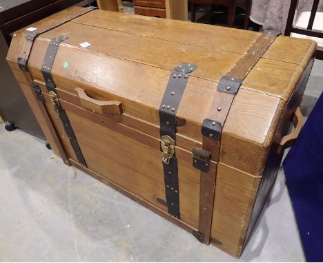 Large bound trunk, 80 x 40 x 50 cm. Not available for in-house P&amp;P 