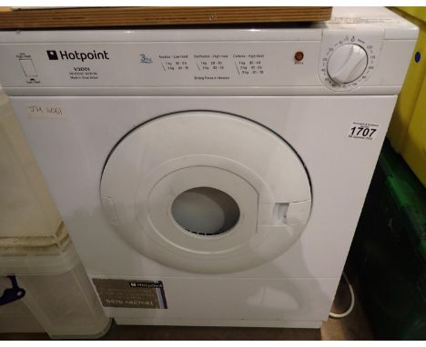 Hotpoint V3001 counter tumble dryer. All electrical items in this lot have been PAT tested for safety and have passed. This d