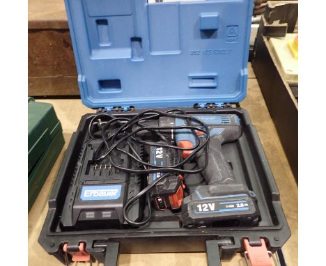 Erbauer 12v drill and charger. All electrical items in this lot have been PAT tested for safety and have passed. This does no