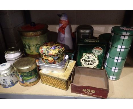 Collection of vintage and other tins. Not available for in-house P&amp;P 