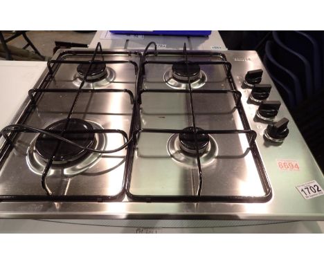 Zanussi four ring hob (gas). All electrical items in this lot have been PAT tested for safety and have passed. This does not 