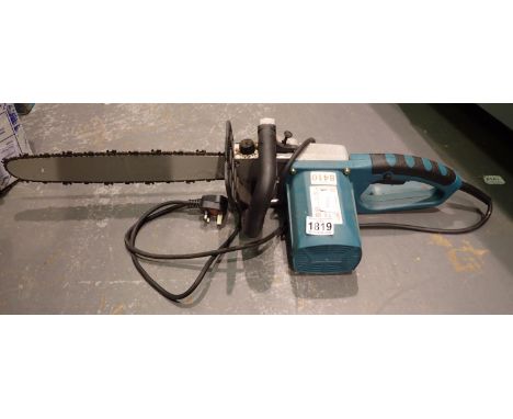JSB 1800w electric chainsaw. All electrical items in this lot have been PAT tested for safety and have passed. This does not 