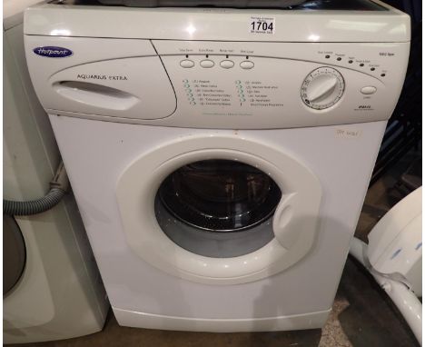 HotPoint Aquarius Extra washing machine, 59 x 52 x 86 cm. All electrical items in this lot have been PAT tested for safety an