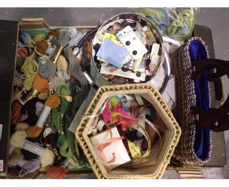 Needlework items with Anchor tapestry wools, canvases, patterns and buttons. Not available for in-house P&amp;P 