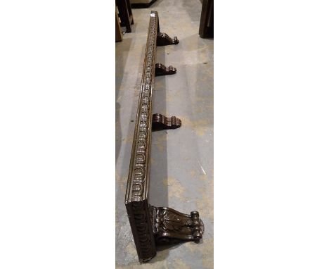Mahogany fire surround, L: 150 cm. Not available for in-house P&amp;P 