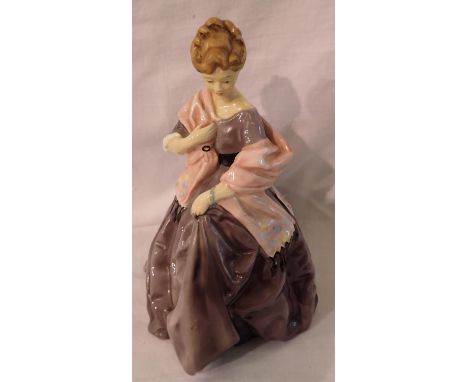 Royal Worcester figurine, First Dance, by Freda Doughty, H: 18 cm. Not available for in-house P&amp;P 