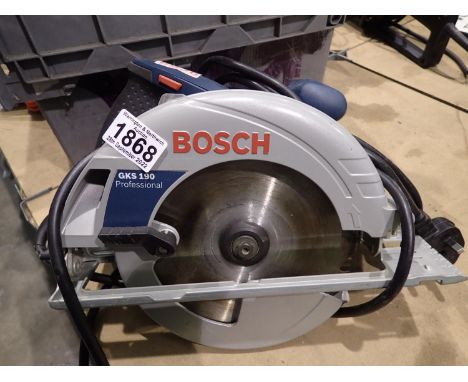 Bosch GKS 190 saw. All electrical items in this lot have been PAT tested for safety and have passed. This does not confirm th