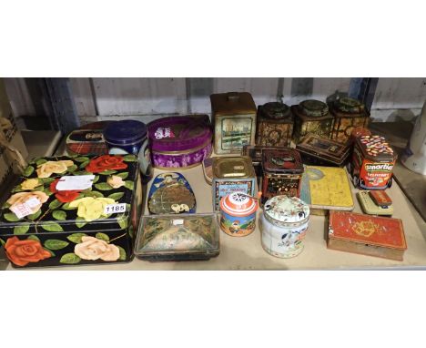 Collection of mixed vintage tins. Not available for in-house P&amp;P 