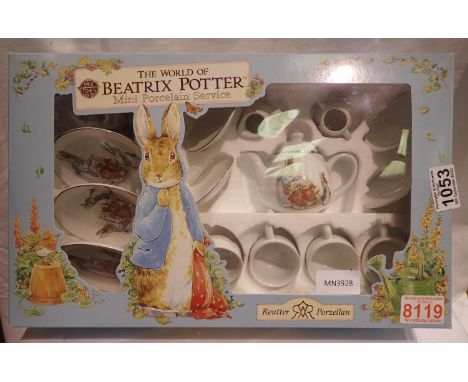 Past Times works of Beatrix Potter mini porcelain tea service, complete. P&amp;P Group 2 (£18+VAT for the first lot and £3+VA
