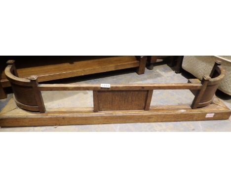 1930s oak fire surround, L: 100 cm. Not available for in-house P&amp;P 