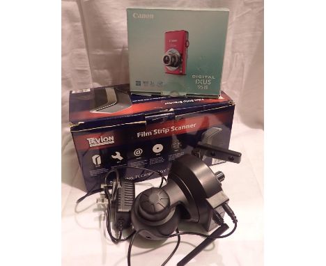Canon digital camera, motorised IP camera and USB film scanner. P&amp;P Group 2 (£18+VAT for the first lot and £3+VAT for sub