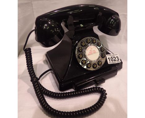 Black Carrington push button telephone in 1920s styling, compatible with modern telephone banking and any standard analogue l