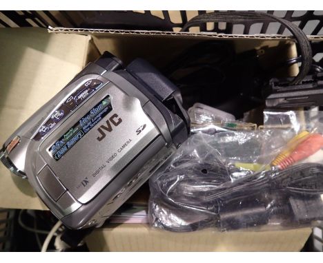 JVC digital camera with tapes and a further camera. Not available for in-house P&amp;P 