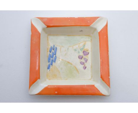 Clarice Cliff for Newport Pottery, a 'Windbells' ashtray, Fantasque Bizarre marks 