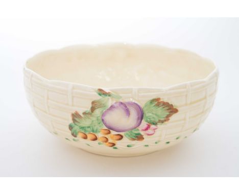 A Clarice Cliff relief decorated 'Trellis Harvest' fruit bowl
