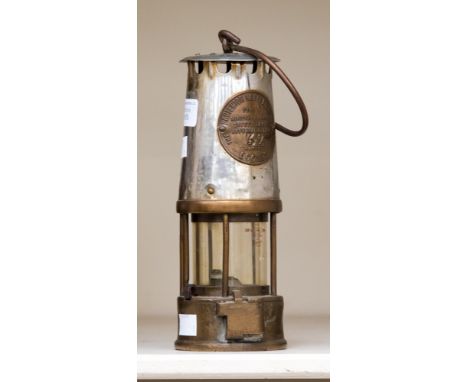 An early 20th Century Eccles miner's lamp bearing original plaque 