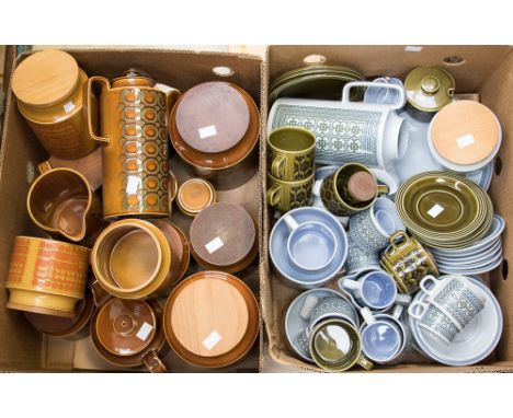 Hornsea 'Heirloom', 'Tapestry', dinner and coffee service and 'Saffron' and brown 'Heirloom' etc(2 boxes)