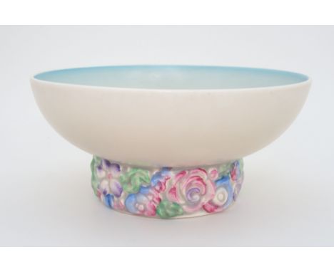 Clarice Cliff for Newport Pottery a 'My Garden', cylinder footed bowl, pastel matte colours