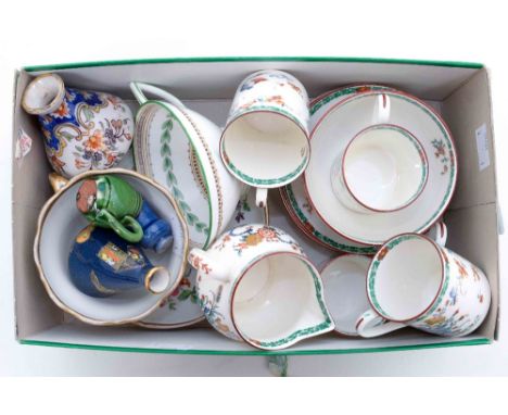 A KPM 19th Century hand painted cup and saucer, a Royal Worcester part coffee set(11) Minton cup, Carlton ware etc (qty)