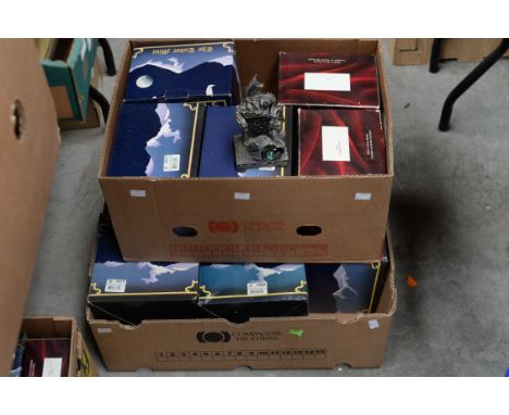 Ten boxed Tudor Mint Myth and Magic figures, including 3337 'The Dragon of the Lamp', LP02, 'The Gift of Loyalty', 3315 'The 