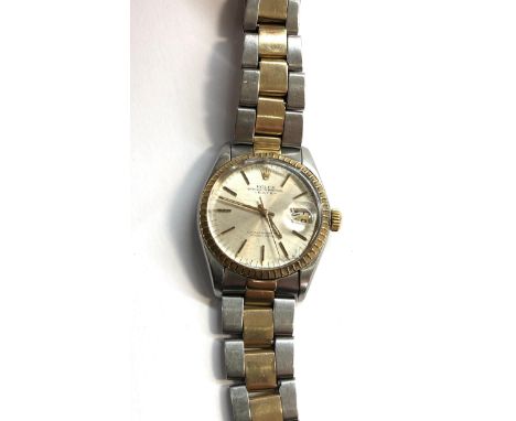 Vintage gents Rolex Oyster perpetual superlative chronometer wristwatch stainless steel and gold a/f spares parts or repair b