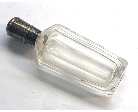 antique silver niello top perfume bottle in uncleaned condition measures approx 8.5 cm dutch sword silver hallmarks to lid, i