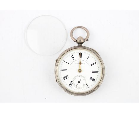 Antique gents hallmarked .925 silver open faced fusee pocket watch key-wind spares and repairs maker - Jas Simmons Birmingham