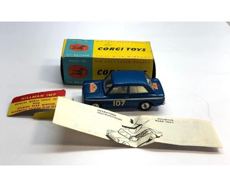 Original boxed corgi 328 hillman imp monte carlo 1966 as shown condition 