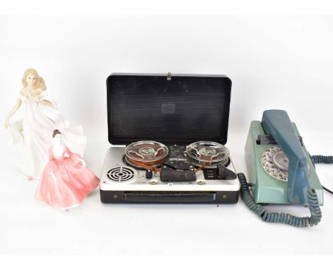 A collectors' lot comprising a Trans World model JT 110 reel-to-reel transistor portable tape recorder, a GPO 9386 second mod
