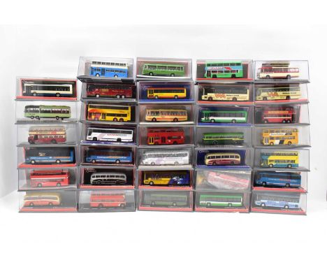 CORGI; thirty-four diecast scale model buses and coaches from the Original Omnibus range, all in clear perspex cases (34).